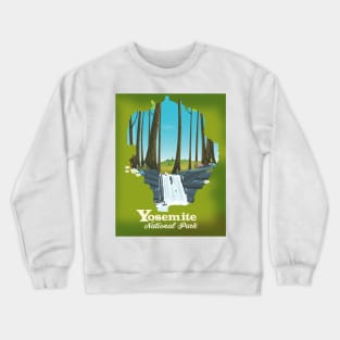 Yosemite Travel map Crewneck Sweatshirt